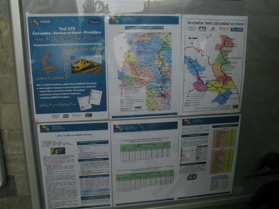Železnice se zapojuje do integrovaného systému IDSOK postupnì - zde je informaèní leták o nedávné integraci trati Èervenka - Prostìjov.