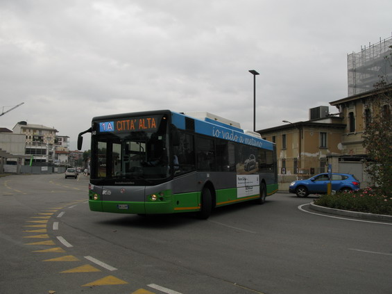 Stotisícové Bergamo má také pomìrnì intenzivní autobusovou dopravu. Z 10 hlavních linek je nejsilnìjší linka 1, která spojuje zejména nádraží se starým mìstem na kopci. Èást spojù zajíždí také na zdejší mezinárodní letištì.