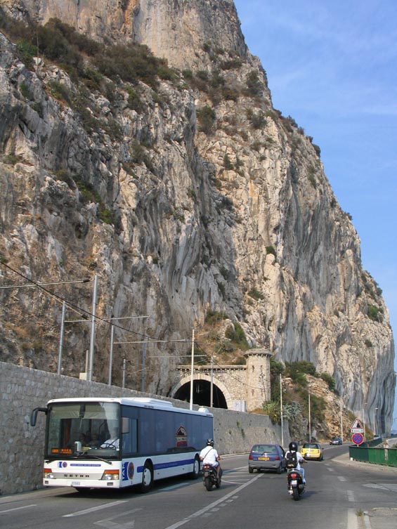 Linka 100 je páteøní autobus spojující mìsta Nice a Menton. Mezitím tato linka projíždí také mìstský stát Monaco.Linka 100 lemuje pobøeží v celodenním 10-15 minutovém intervalu cca od 6:00 do 20:00. Na linku v systému TAM (regionální doprava ve zdejší oblasti) jsou vypravovány pouze nízkopodlažní klimatizované autobusy Setra.V parném létu byla poptávka po lince opravdu vysoká, obèas mìly autobusy problém všechny èekající lidi pobrat.