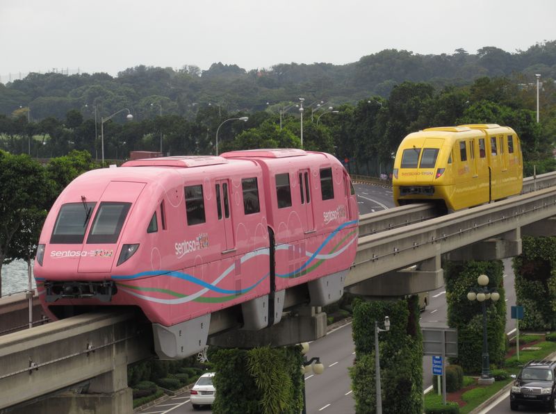 Sentosa Express – monorail spojující jižní bøeh Singapuru s ostrovem Sentosa, který je vlastnì jedním velkým zábavním a rekreaèním parkem. Monorail je od roku 2007 hlavním dopravním prostøedkem na tento ostrov. V návštìvnické špièce jezdí každé 3 minuty a dvouvozové soupravy mají kapacitu cca 185 cestujících.