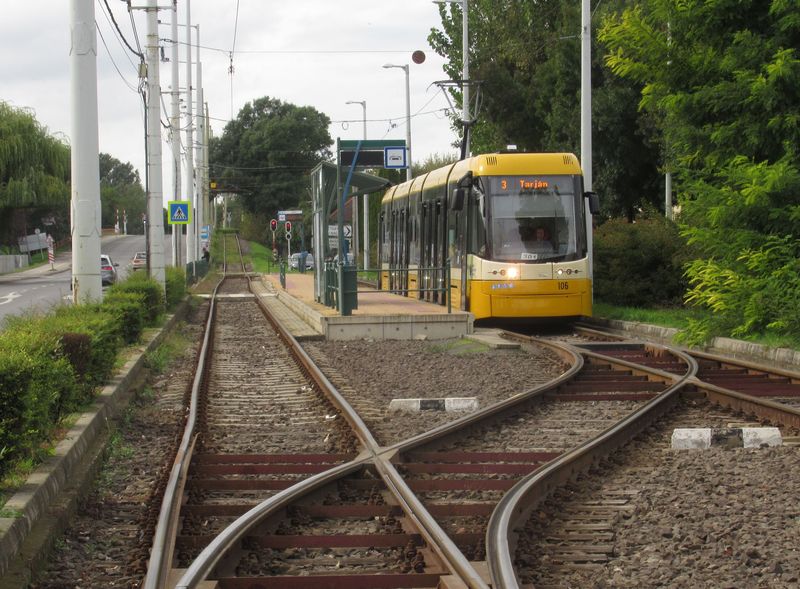 V zastávce Vadaspark konèí ve všední dny polovina spojù linky 3 – dál už se jezdí v pùlhodinovém intervalu a po jednokolejné trati. I na linku 3 jsou také vypravovány nízkopodlažní tramvaje, ale v mnohem menší míøe než na linku 2.